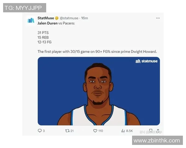 高效！杜伦第3次单场30+10，5连胜期间场均24+13